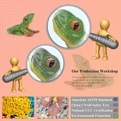 12PCS Mini Amphibians Set,Reptiles Animals Rainforest Wildlife Toy Set Lizard,Tortoise,Snake,Iguana,Tree Frog,Crocodile,Chameleon,Party Favor for ...