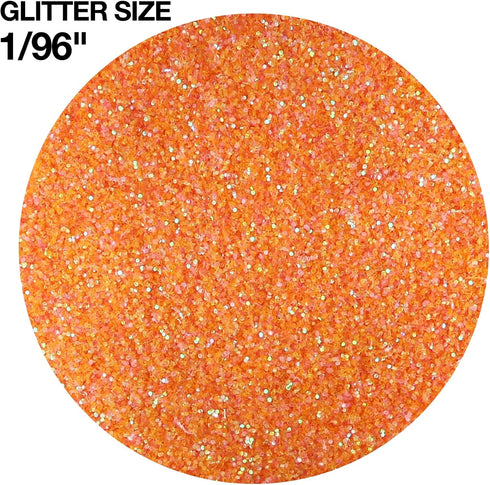 TORC Iridescent Orange Fine Glitter 4 oz Glitter Powder for Tumblers Resin Crafts Slime Cosmetic Nail Festival Decoration...