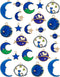 JIALEEY Assorted Gold Plated Enamel Cat Moon Star Celestial Charm Pendant DIY for Earrings Necklace Bracelet Jewelry Making and Crafting...