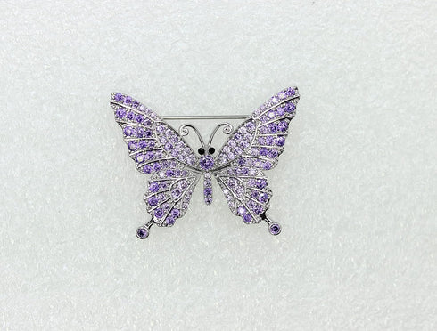 Faship Gorgeous CZ Crystal Butterfly Pin Brooch...