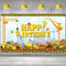 Irenare Construction Happy Birthday Backdrop Dump Truck Background Excavator Crane Birthday Party Banner Digger Excavator Truck Background Photogr...