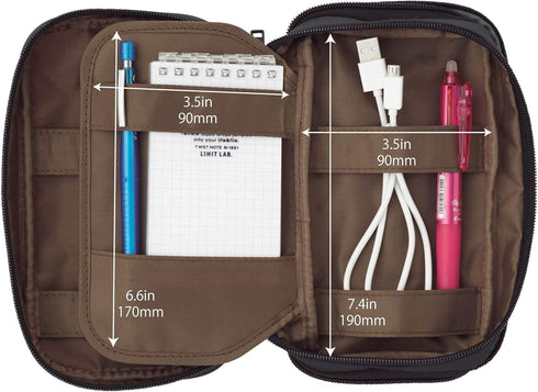 LIHIT LAB Large Capacity Triple Zipper Pencil Case For School Office College, Big Capacity 8 Compartments Pencil Bag Holder Adults Teen Boys Girls...