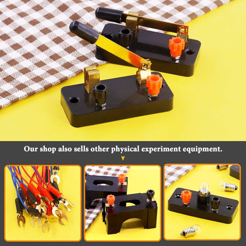 10 Pcs Single Pole Single Throw Switch Set Physics Laboratory Equipment, Educational Single Pole Knife Switch, SPST Switch for School Electronic E...