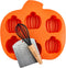 Mud Pie Pumpkin Silicone Baking Set, mold 9 1/2" x 9 3/4",Orange...