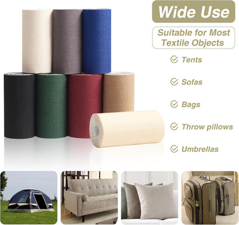 Canvas Repair Tape 4×70 Inch Waterproof Self-Adhesive Fabric Repair Patch for Repairing Boat Covers,Tents,Patio Umbrellas,Car Seats,Luggage,Sofas....