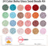 8800 PCS 3mm Glass Seed Beads for Bracelet Making Kit, 24 Colors Boho Friendship Bracelet Kit, Small Seed Beads for Jewelry Making, Ideal Gifts fo...