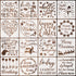 16 Pieces Seasonal Home Sign Stencils Reusable Festival Word Stencils Decorative Stencils Templates for Painting on Wood Walls Home Door Decoratio...