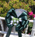 Hunter Green Pull Bows with Tulle Tails and Rosebuds - 8" Wide, Set of 6, Spring, Wedding Pew Bows, Aisle Decoration, Reception, Anniversary, Birt...