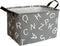 Rectangular Storage Bin Shelf Basket Canvas Fabric Toy Box,Waterproof Coating Nursery Hamper with Handles,Gift Basket for Home,Office,Clothes,Book...