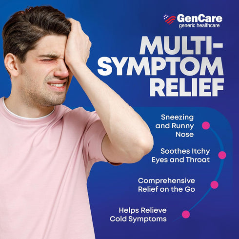 GenCare - Allergy Relief Medicine | Antihistamine Diphenhydramine 25mg (600 Tablets Per Bottle) Value Pack | Relieve for Itchy Eyes, Sneezing, Run...