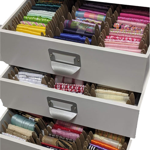 Ribbon Storage Ribbon Spools (50 spools) - Craft Organizer-Wrapping Paper Storage-Bin-Storage Cabinet Organization-Twine Storage Wrapping GiveThan...