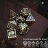 7 Pcs Metal DND Polyhedral Dice Set d&d D20 D12 D10 D8 D6 D4 with Box for Dungeons and Dragons Gifts Role Playing Dice Games Night (Style 5 Gold)...