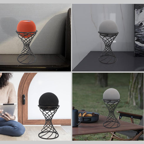 Smart Speaker Table Stand Decorative Holder for Echo Dot 3rd/4th/5th Gen, Echo 4th/5th Gen, Echo Glow, Apple Homepod Mini and Google Home Mini/Nes...