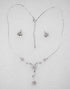 Faship Gorgeous Rhinestone Crystal Floral Necklace Earrings Set...