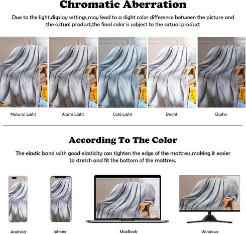 NEWCOSPLAY Super Soft Throw Blanket Grey Premium Silky Flannel Fleece Leaves Pattern Lightweight Bed Blanket All Season Use (Grey, Throw(50"x60"))...