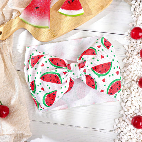 YanJie Watermelon Bow Headband for Girls Newborn Infants Toddlers - Red, 1 Count...