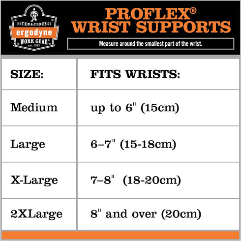 Ergodyne ProFlex 4020 Left Wrist Support, Gray, X-Small/Small...