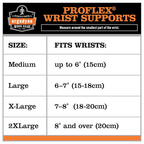 Ergodyne 70002 ProFlex 4000 Single Strap Wrist Support, Black - Small, Right Hand...