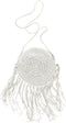 ModParty Crochet Purse | Ivory and Tan | Boho Chic Women Beach Purse | Fringe Crossbody | Brides and Bridesmaids Gift Idea...