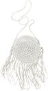 ModParty Crochet Purse | Ivory and Tan | Boho Chic Women Beach Purse | Fringe Crossbody | Brides and Bridesmaids Gift Idea...