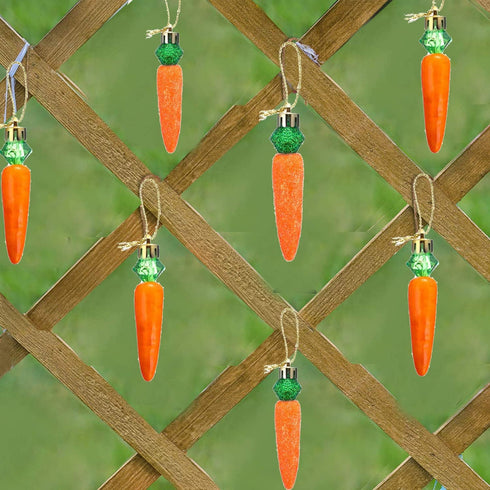 12 Pcs DIY Carrots Craft Ornament Hanging Pendant Decorations - Easter Gift for Decoration & Party Supplies...