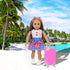 ZQDOLL American 18 inch Doll Clothes and Accessories - Doll Travel Suitcase Play Set Including Suitcase Doll Clothes, Shoes, Sunglasses, Camera, U...
