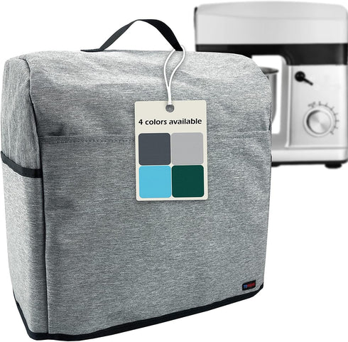 Stand Mixer Dust-proof Cover with Organizer Bag for Kitchenaid Mixer, Multi Pockets for Various Kitchen Appliance Accessories (Grey, 4.5 - 5 Quart...