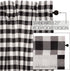VHC Brands Annie Buffalo Check Cotton Farmhouse Kitchen Curtains Rod Pocket Balloon Valance, 15x60, Black...