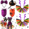 6 Pieces Pet Halloween Costume Dog Accessories includes Tulle Tutu Skirt Halloween Dog Bandana Cute Headband Wizard Hat with Spider Halloween Cost...