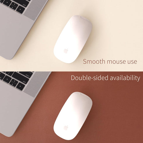RENMTURE Double-Sided Two-Tone Faux Leather Desk mat Desktop Organization and Accessories Home and Office Large Mouse pad Game and Work (Beige/Bro...