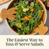 Totally Bamboo Salad Hands – Bamboo Salad Serving Utensils for Serving & Tossing...