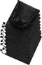 Drawstring Bag - Nylon Cinch and Ditty Stuff Pouch with Toggle (7 x 9-12 pack, Black)...
