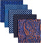 SHLAX&WING 5 Pieces Assorted Mens Silk Pocket Square Handkerchiefs Set Lot 25...