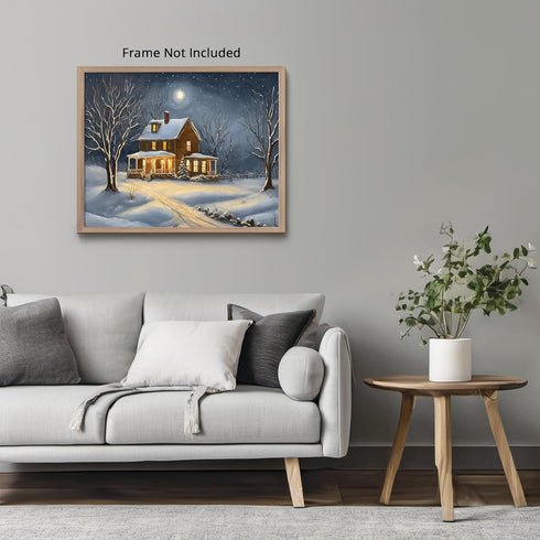 Posterizer 1 pcs- quaint old village-building in the nature 6-Landscape & Nature Art-Floral Botanical Art- Decor for Home & Office- unframed wall ...