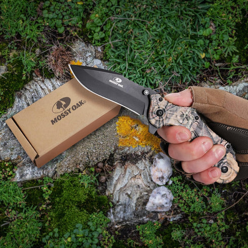 Mossy Oak Folding Tactical Pocket Knife for Men, Camo Pocket Knife with 3 Inch Stainless Steel Drop Point Blade, EDC Tool with Clip...