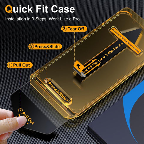 2 Pack for iPhone 15 Plus 6.7 inch Matte Glass Screen Protector, Auto Dust Removal Easy Installation, Anti Glare Anti Fingerprint Tempered Glass F...