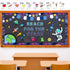 82Pcs Outer Space Bulletin Board Decoration Kit Astronauts Aliens Rockets Reach for The Stars Cutouts with Glue Points Space Theme Bulletin Board ...