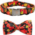 Elegant little tail Dog Collar with Bow - Fall Dog Collar Maple Leaf Bow Girl Boy Pet Collar Gift Soft Dog Bowtie Collars for X-Small Puppy...