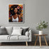 Posterizer 1 pcs-butterflies , flowers African womans decor-Floral & Botanical Art-Afro-American Art Collection-Gift for Moms-Living Room Bedroom ...