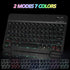 Ultra-Slim Bluetooth Keyboard and Mouse Portable Mini Wireless Keyboard Rechargeable 7-Color Backlit for Apple iPad iPhone Samsung Tablet iPhone S...