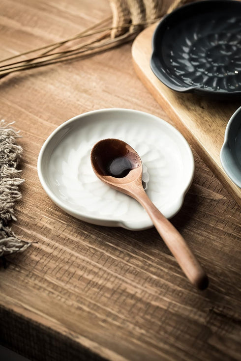 Ceramic Spoon Rest for Stove Top, Spoon Utensil Holder for Counter, Large Cooking Spoon Rests, Farmhouse Kitchen Decor, Dishwasher Safe...
