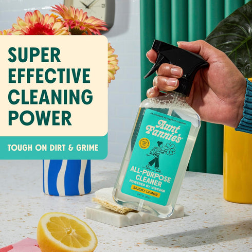 Aunt Fannie's All Purpose Household Cleaner, Multi-surface Spray, Powered by Vinegar for Kitchen, Bath, Windows and Countertops, Lemon Scent (Pack...