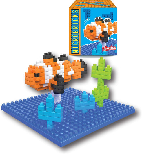 Microbricks Clown Fish from Deluxebase. Ocean Themed 3D Puzzle Mini Blocks Building Toys, Easy to Use Mini Bricks Clown Fish Puzzle. Great Animal ...