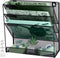 3 Pockets Mesh Wall File Holder Organizer with Bottom Flat Tray, Office Hanging File Folder Magazine Rack, Nametag Label Hooks Set Included, Black...