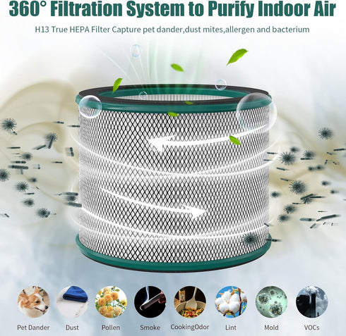 H13 True HEPA Replacement R21 Filter Compatible with R21/ R020(SKJ-CR021) Bladeless Tower Fan and Air Cleaner Purifier in one 1 Pack...