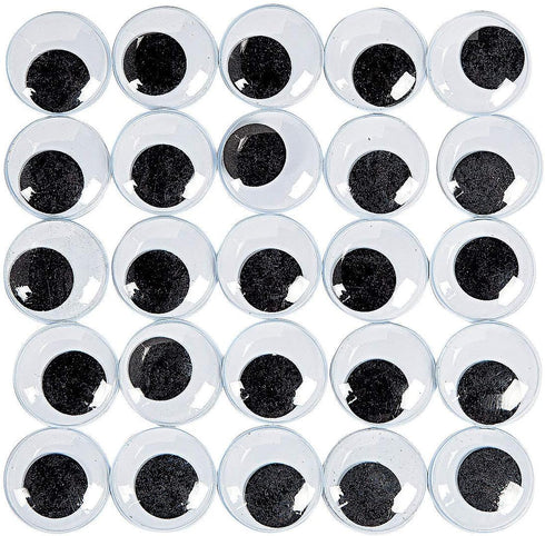 Fun Express 100 Super Huge Black Wiggle Googly Eyes - Arts and Craft Supplies Wiggly Eyes, black, white, 25mm...