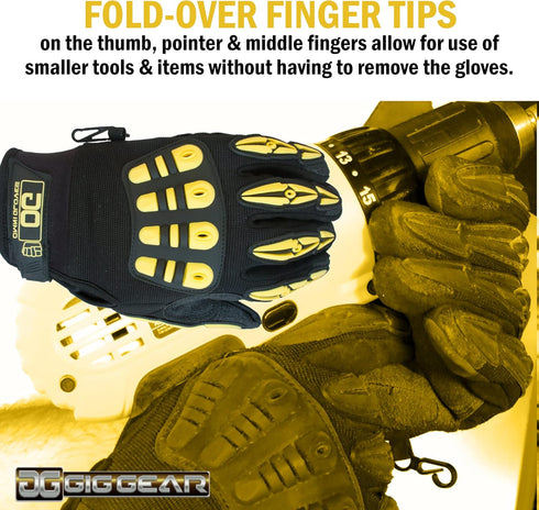 High Visibility Work Gloves - Made for Touring, Gigging, Theater and Live Event & On-Location Production Professionals - The ORIGINAL (S)...