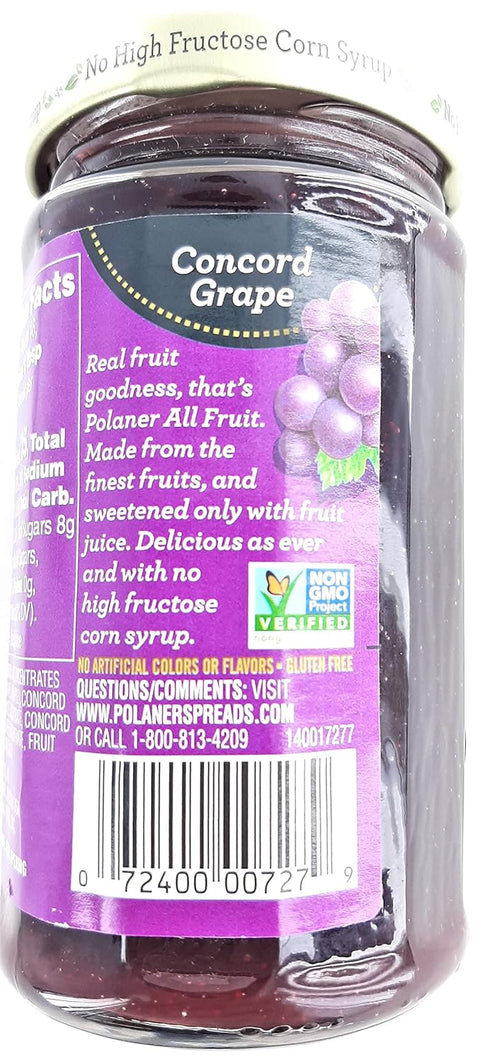 Polaner All Fruit With Fiber Grape Spreadable Fruit 10 oz...