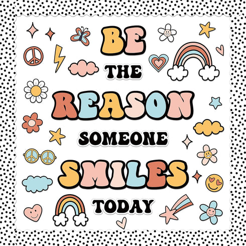 Classroom Bulletin Board Decoration Set Welcome Banner Wall Door Boho Hippie Groovy Classroom Decorations for Kindergarten Preschool Elementary Mi...