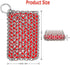 Cast Iron Skillet Cleaner, 316 Stainless Steel Chainmail Scrubber with Silicone Insert for Cast Iron, Grill, Pie Pan, Casserole Dishes...